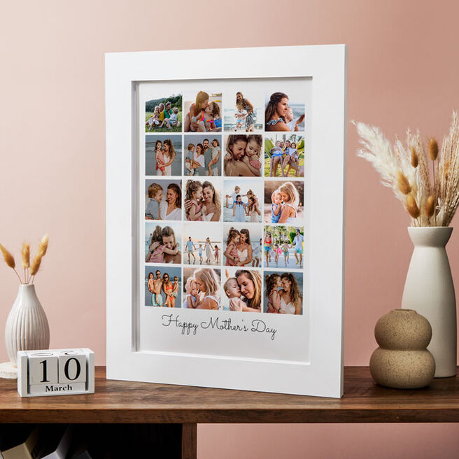 Multi Photo Upload Framed Print - Photos With Message - Mother's Day