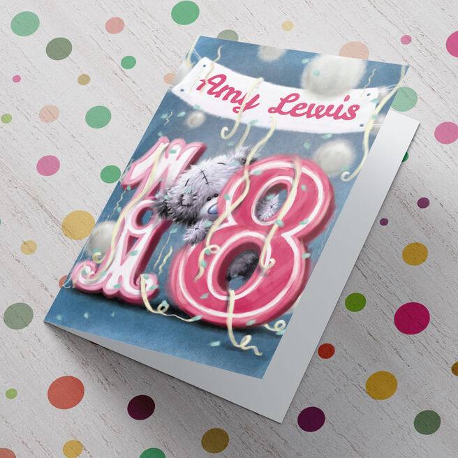 Personalised Me To You Card - 18th Birthday Banner
