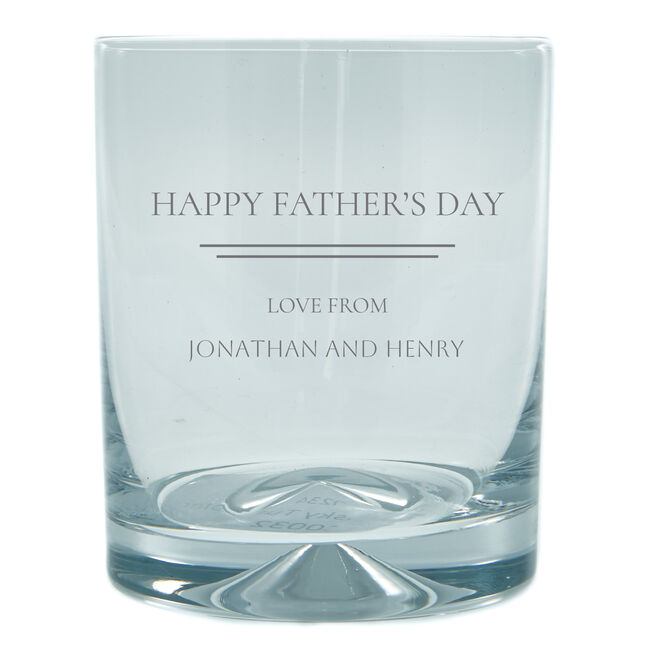 Personalised Whisky Glass - Happy Father's Day