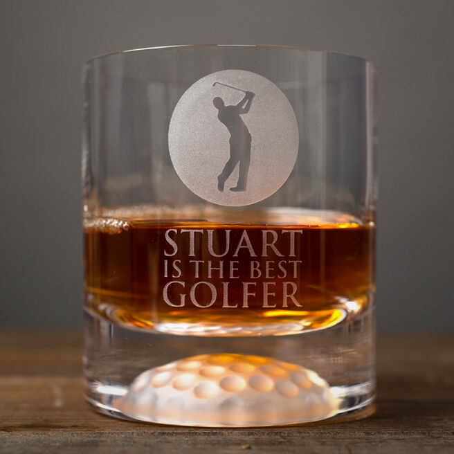 Personalised Golf Whisky Tumbler - Best Golfer