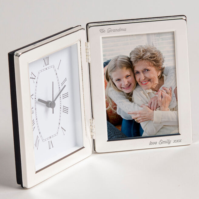Engraved Clock & Photo Frame