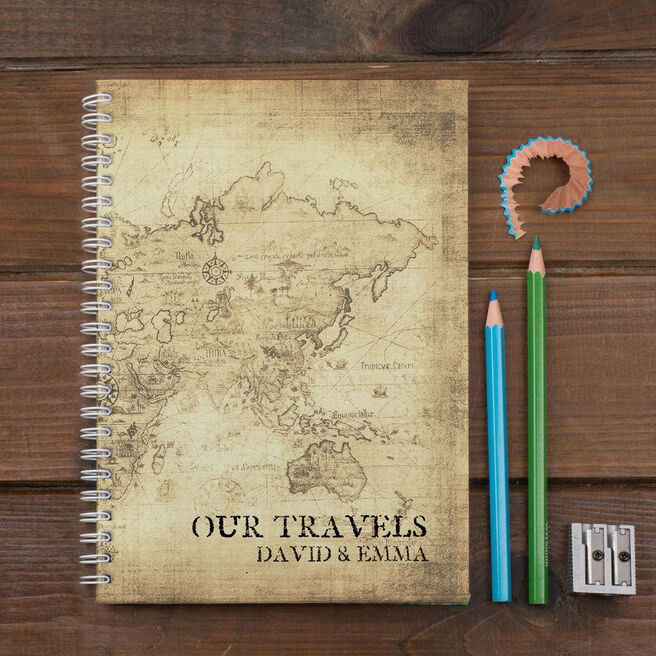 Personalised Notebook - Vintage Travels