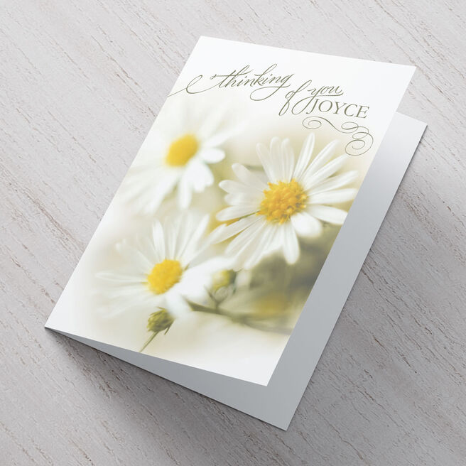 Personalised Card - Thinking Of You - Daisies