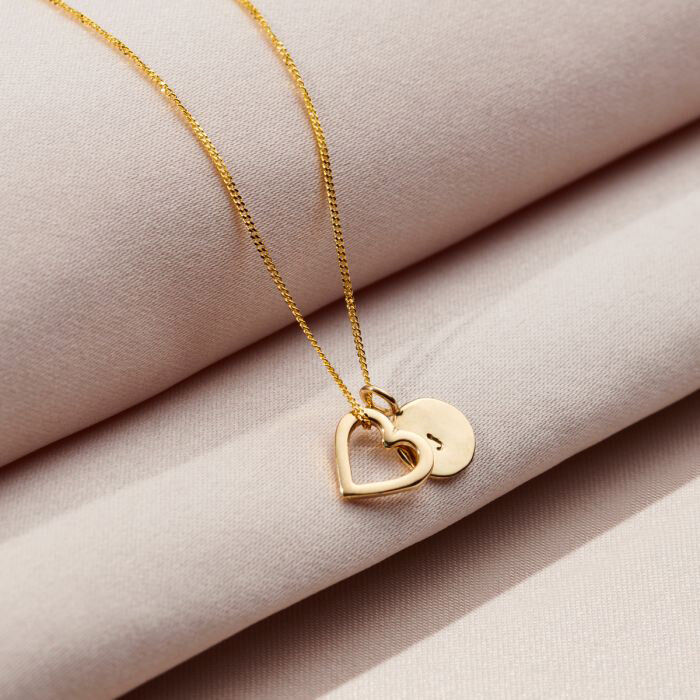 9ct Yellow Gold heart necklace – Gabriella Jewellery