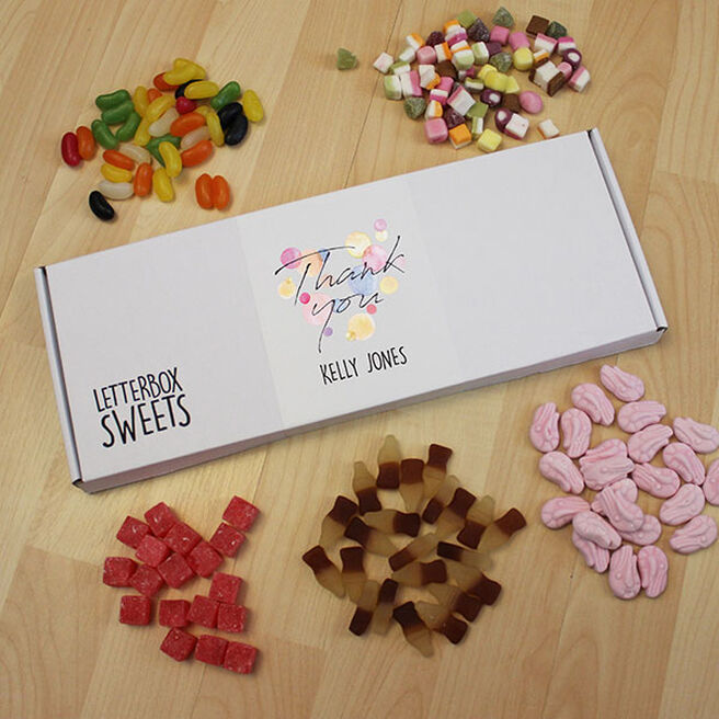 Personalised Letterbox Sweets - Thank You