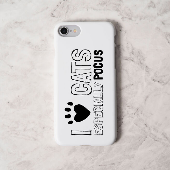 Personalised iPhone Snap Cover - I Love Cats