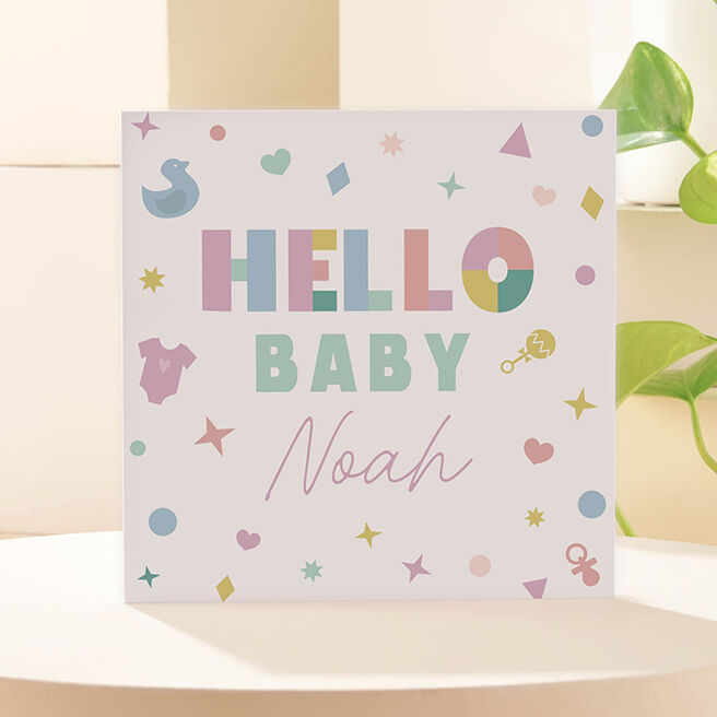 Personalised Card - Hello Baby