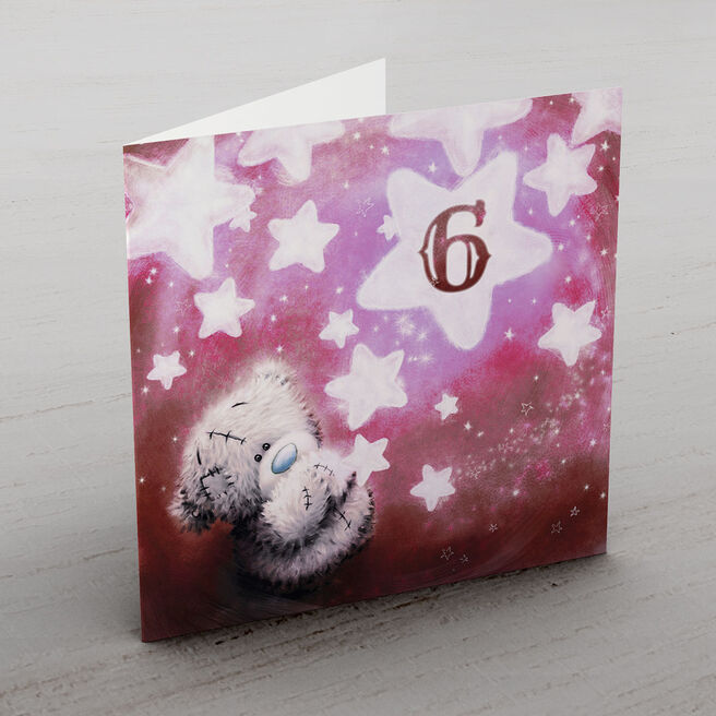 Personalised Me To You Card - Any Age Pink Stars