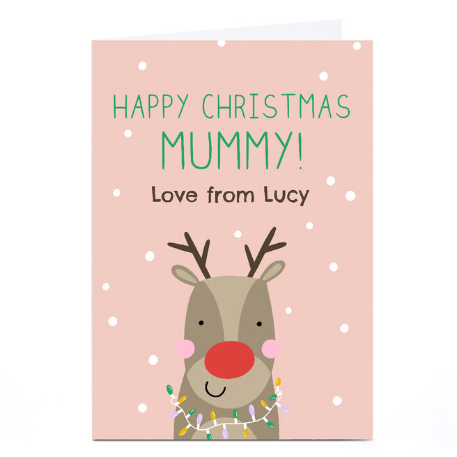 Personalised Zoe Spry Christmas Card - Rudolf Mummy