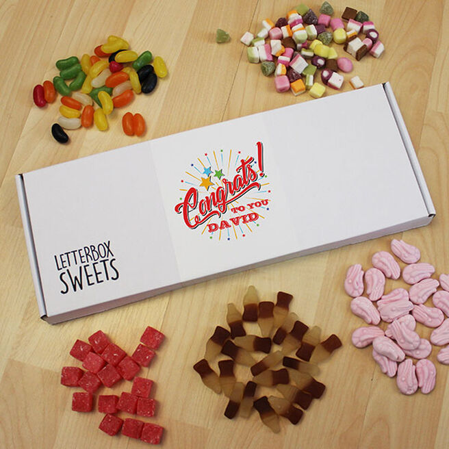 Personalised Letterbox Sweets - Congrats To You