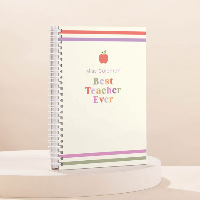 Personalised Thank you Teacher Notebook - Best Teacher Ever