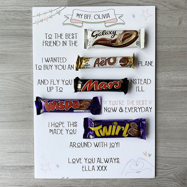 Personalised Best Friend Chocolate Board