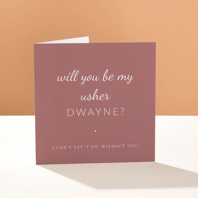 Personalised Card - Rose Blush Wedding Question