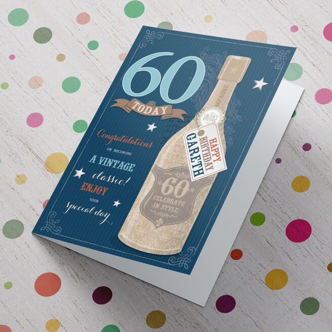 Personalised Card - 60 Today - A Vintage Classic