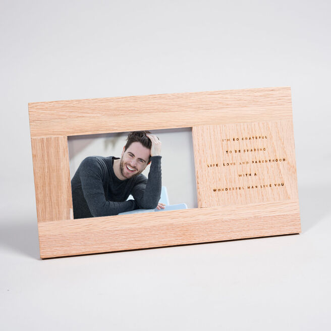 Personalised Wooden Landscape Frame - Any Message