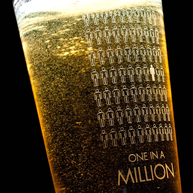 Personalised Pint Glass - One In A Million