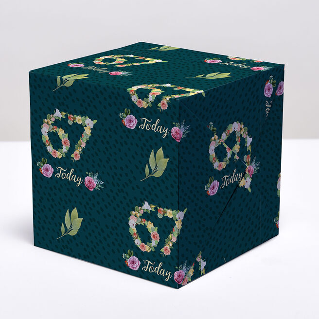 Personalised Wrapping Paper - Floral Numbers Today