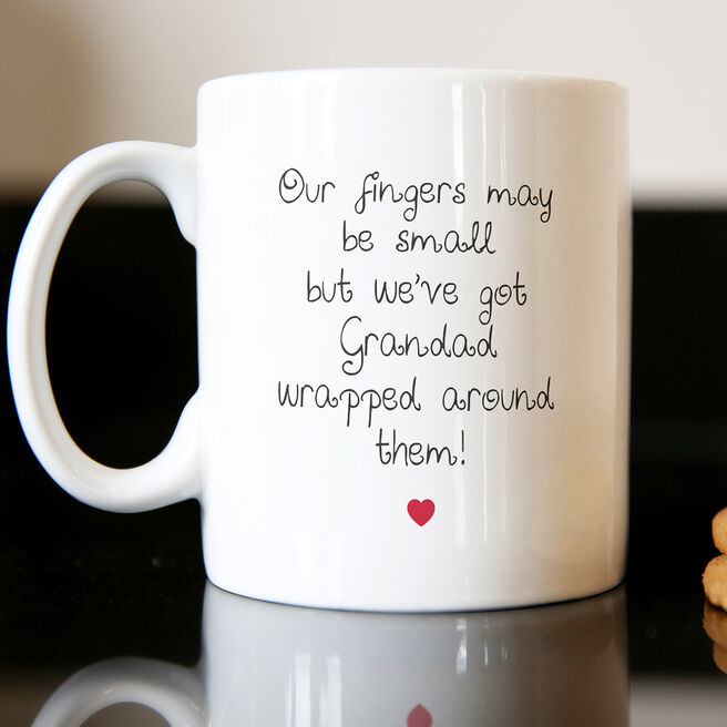 Personalised Mug - We've Got Grandad Wrapped Around Our Fingers