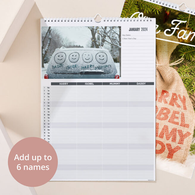 Personalised Our Family Planner Calendar - 6th Edition