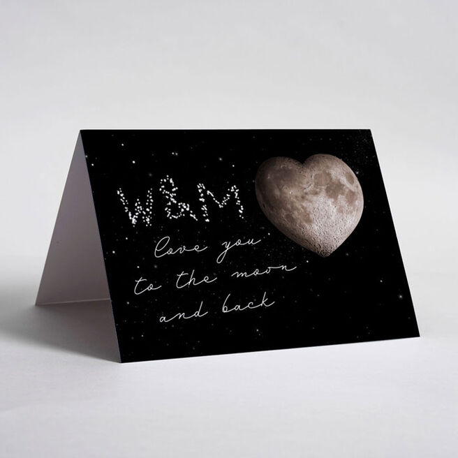 Personalised Card - Heart Moon