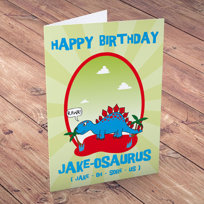 Personalised Card - Happy Birthday Dino