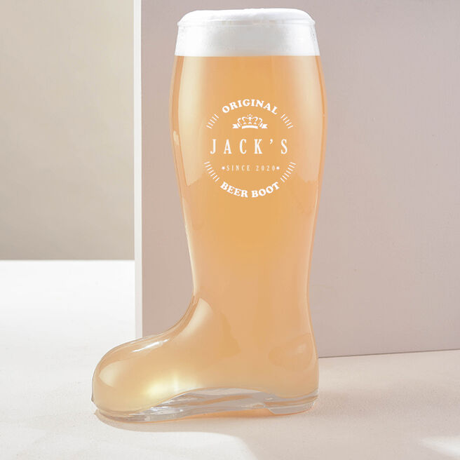 Personalised Beer Boot Glass - The Original