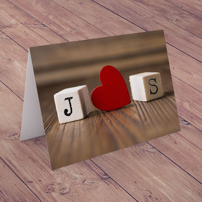 Personalised Card - Initial Lovers