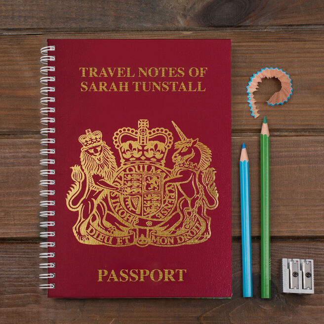 Personalised Notebook - Passport Design