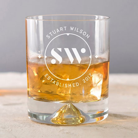 Personalised whisky glasses