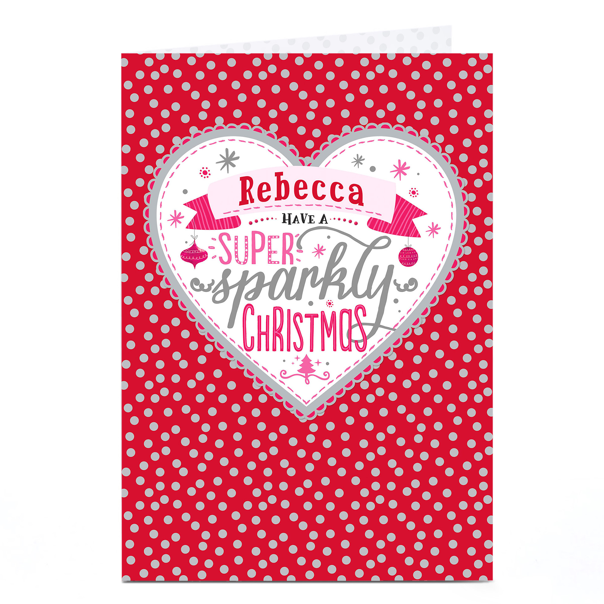 Personalised Christmas Card - Super Sparkly