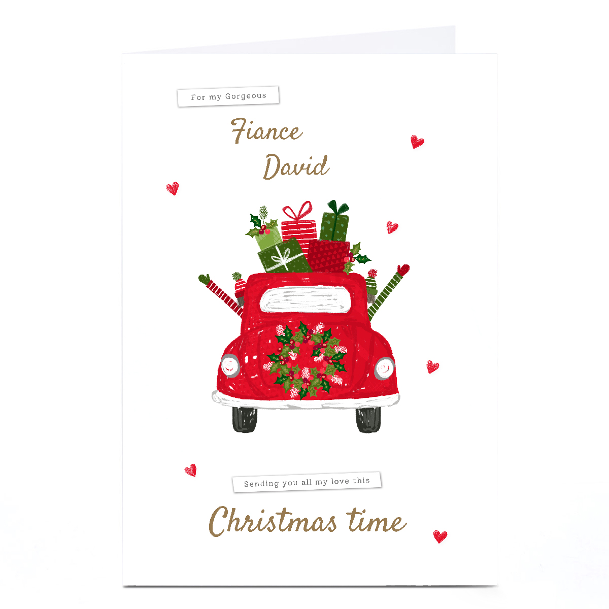 Personalised Kerry Spurling Christmas Card - Fiance