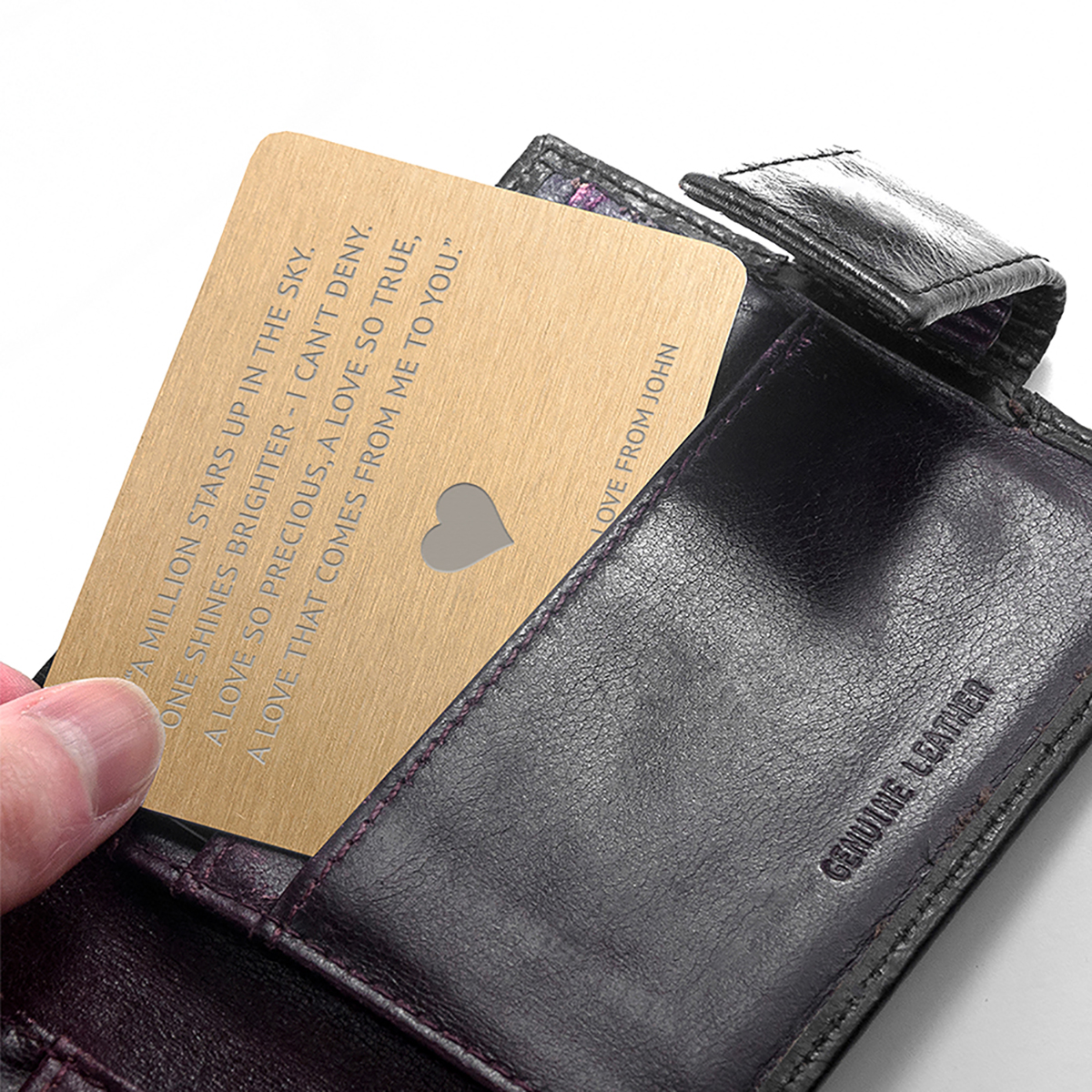 Personalised Wallet Keepsake - Love Note