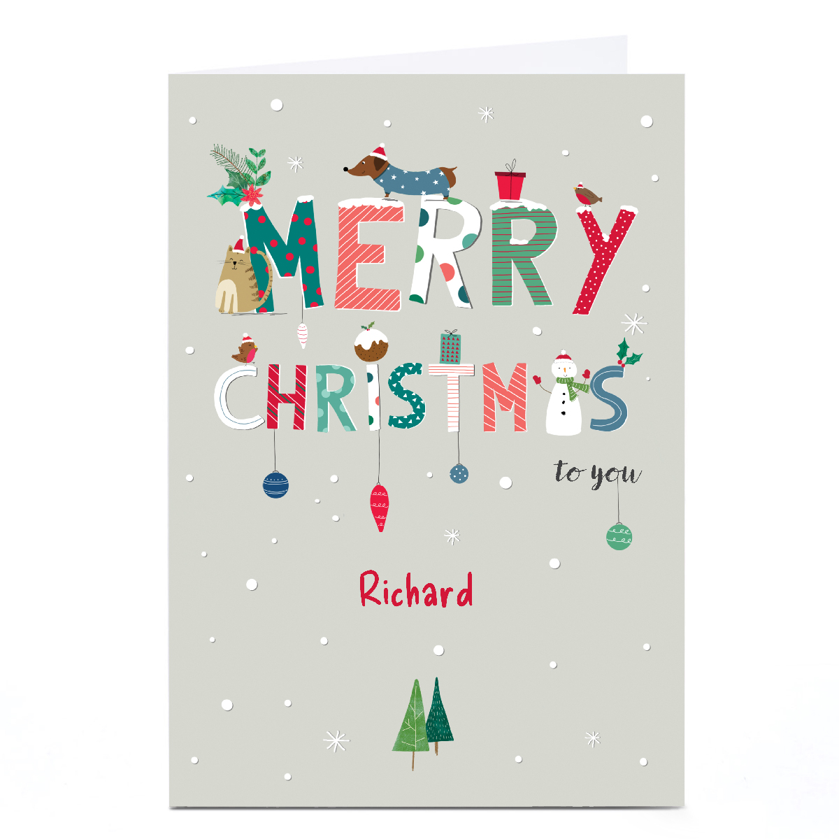 Personalised Corry Reid Christmas Card - Merry Christmas to You