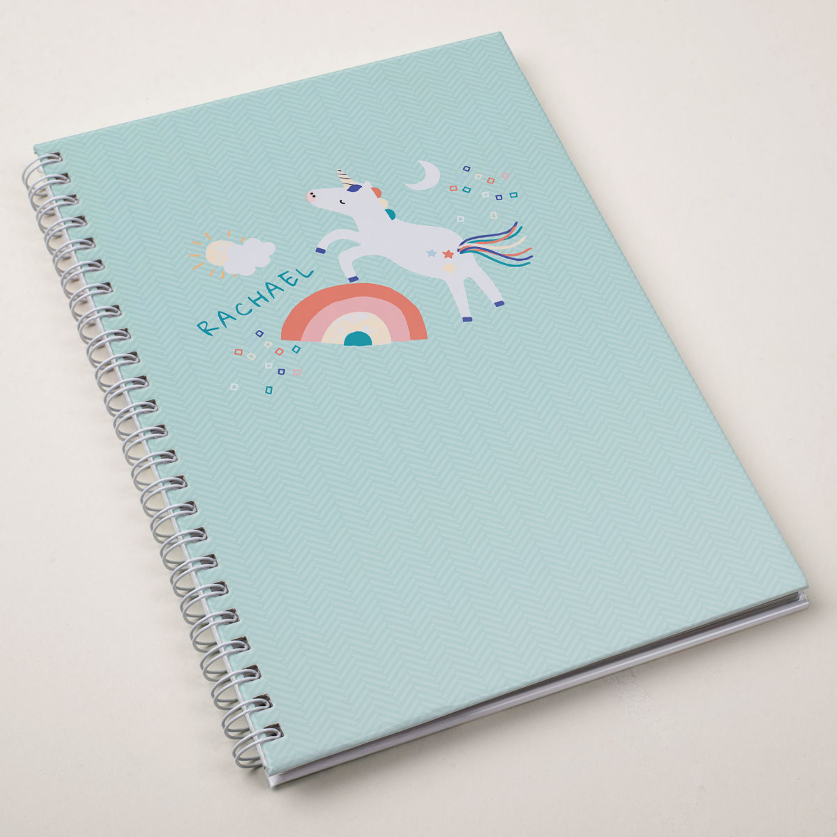 Personalised Notebook - Unicorn Rainbow
