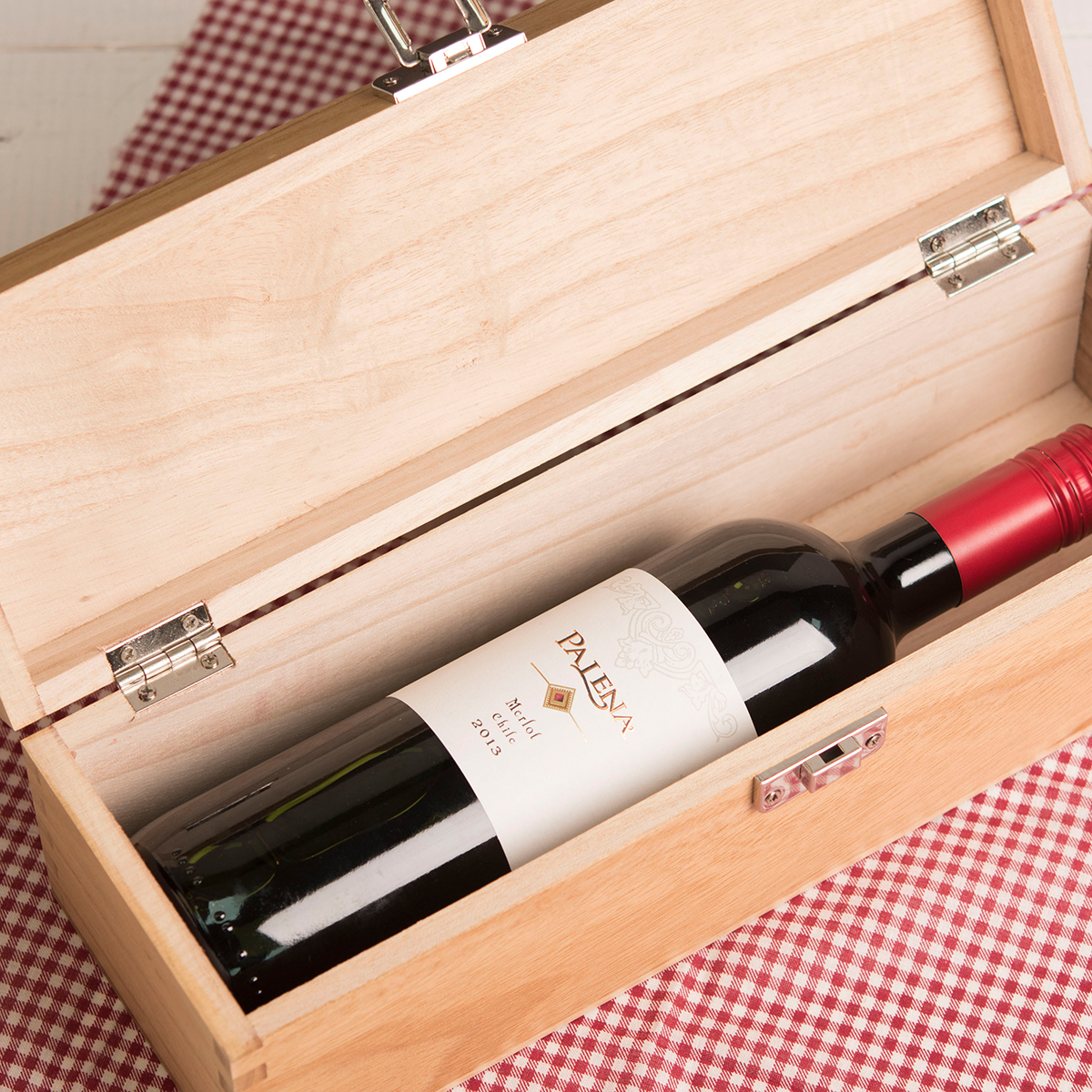 Engraved Luxury Wooden Wine Box - Enjoy Your 70th Birthday