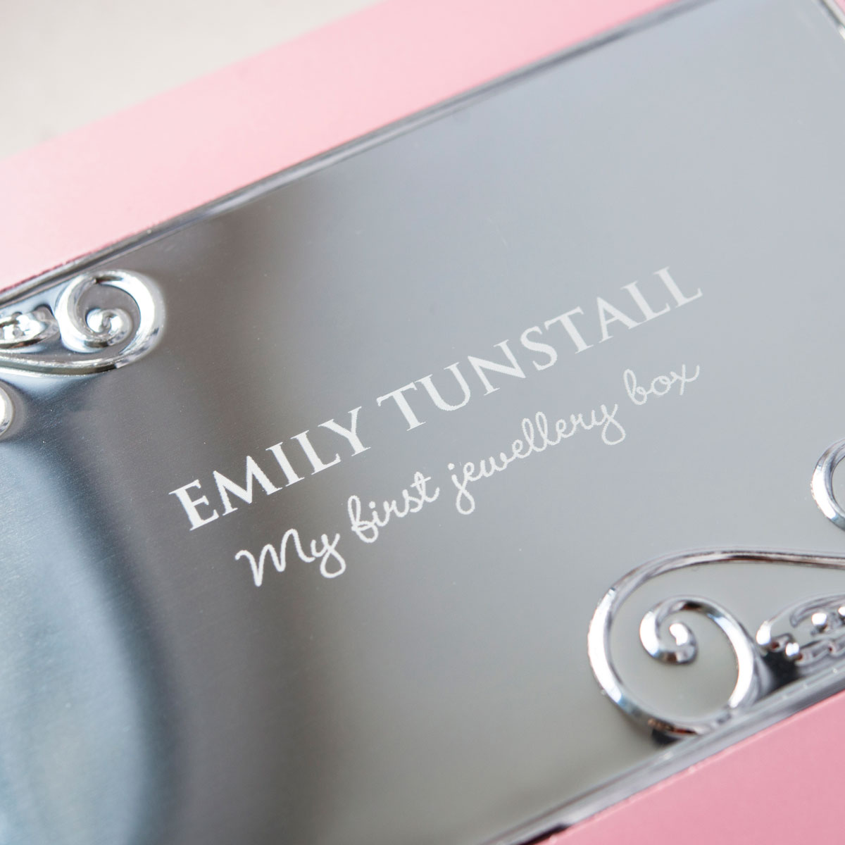 Personalised Musical Pink Jewellery Box - For Your Flower Girl