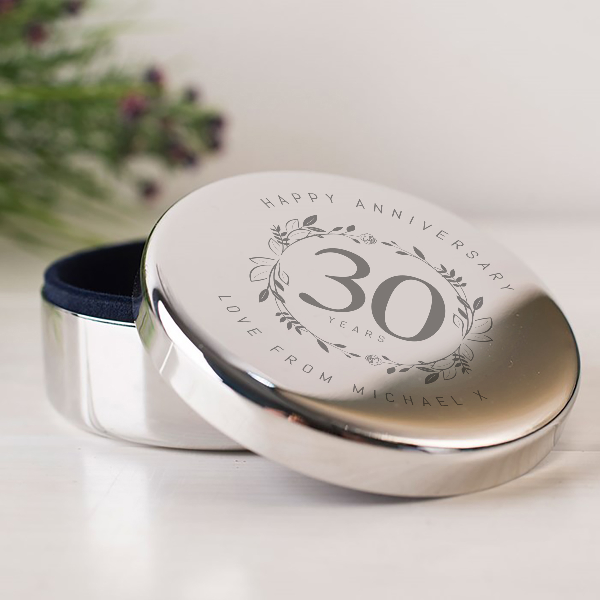 Engraved Circular Trinket Box - Special Years