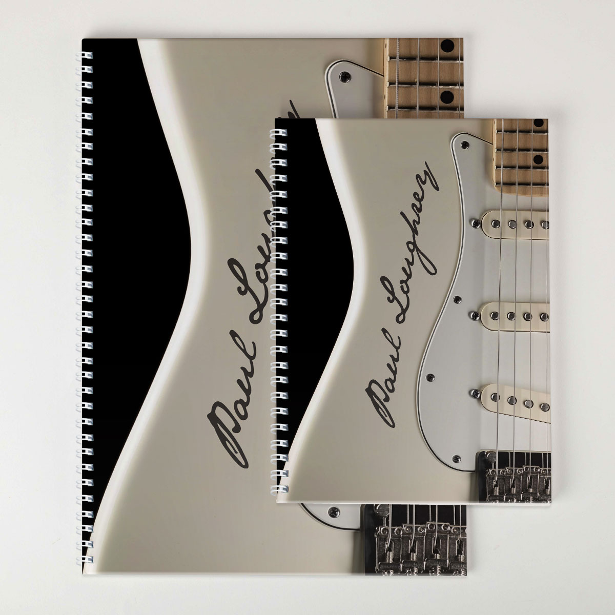 Personalised Notebook - Cream Guitar