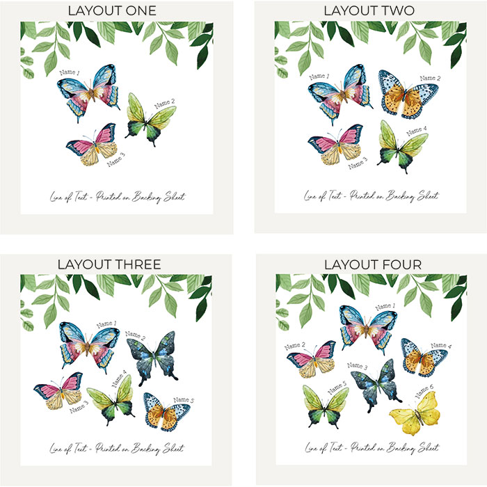 Personalised 3D Framed Print - Butterfly Family