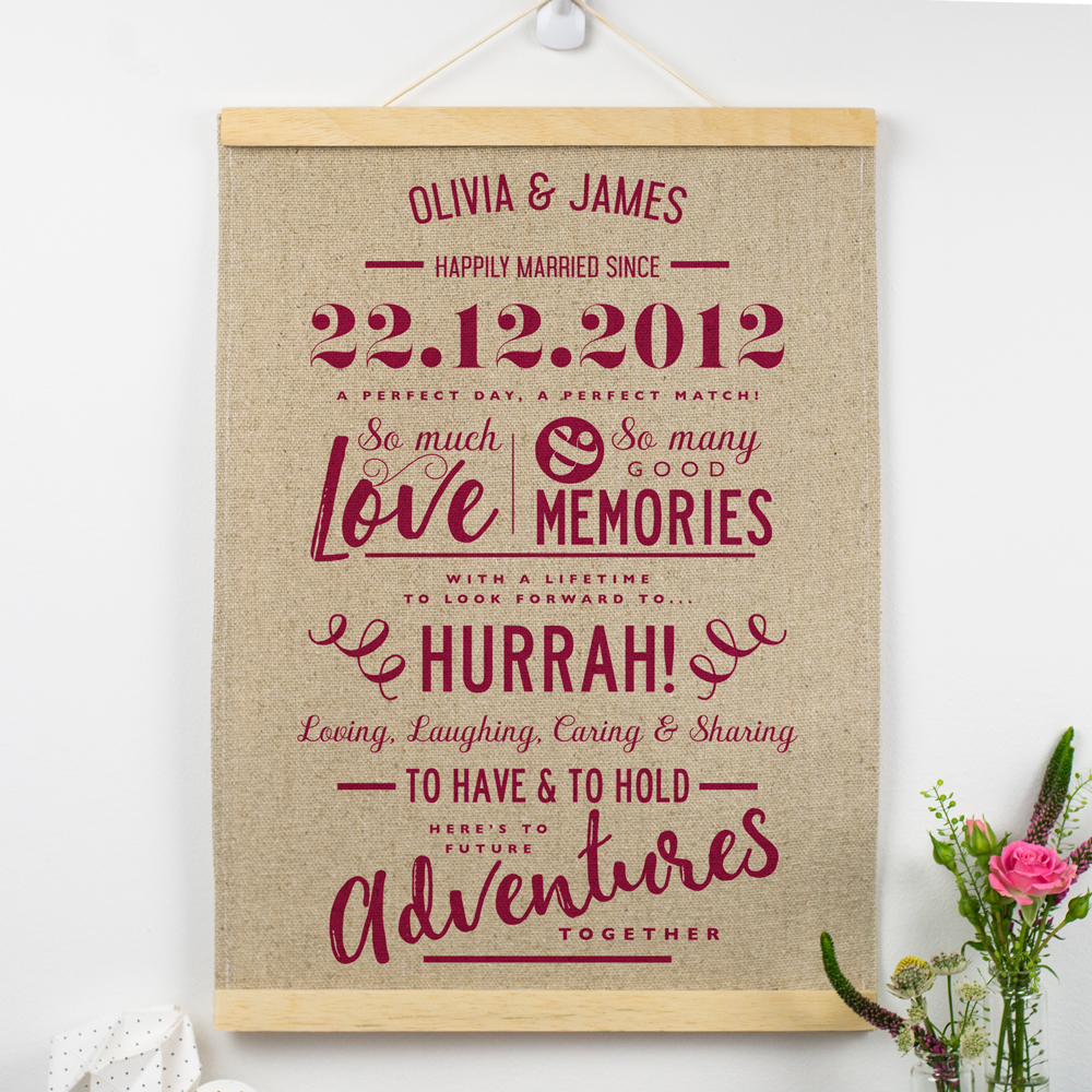 Personalised Couple Hanging Print