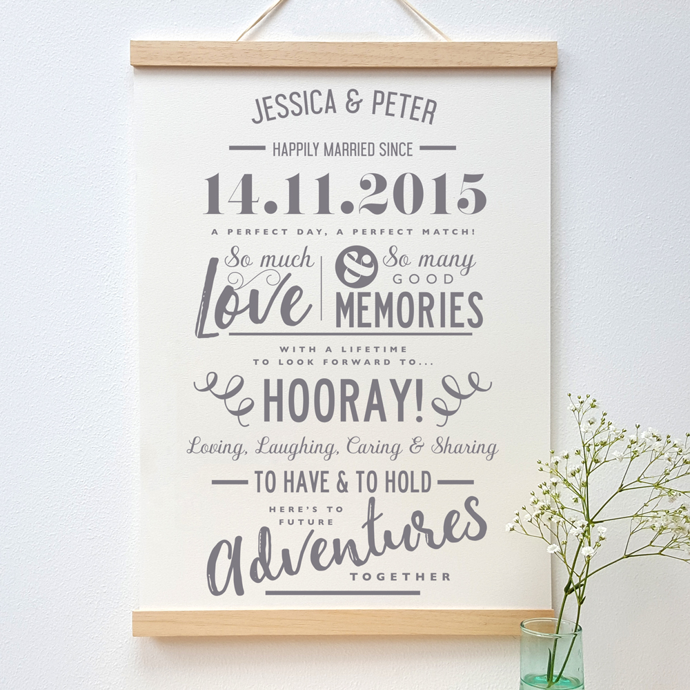 Personalised Couple Hanging Print