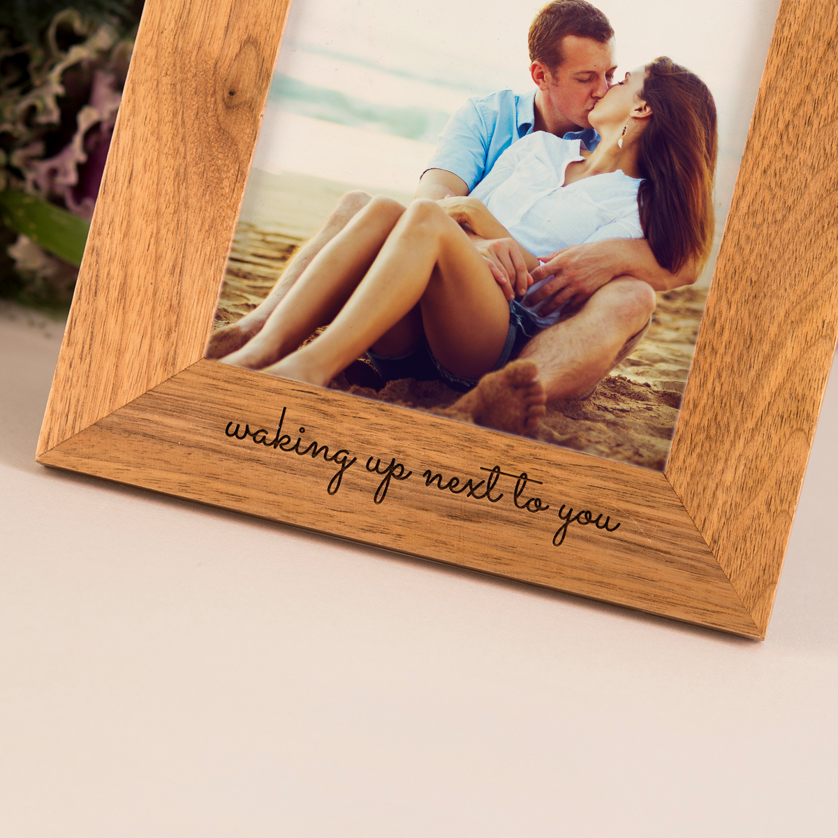 Engraved Wooden Photo Frame - Love Is...