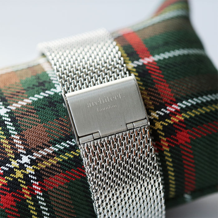 Men's Personalised Minimalist Watch - Mesh Silver Strap