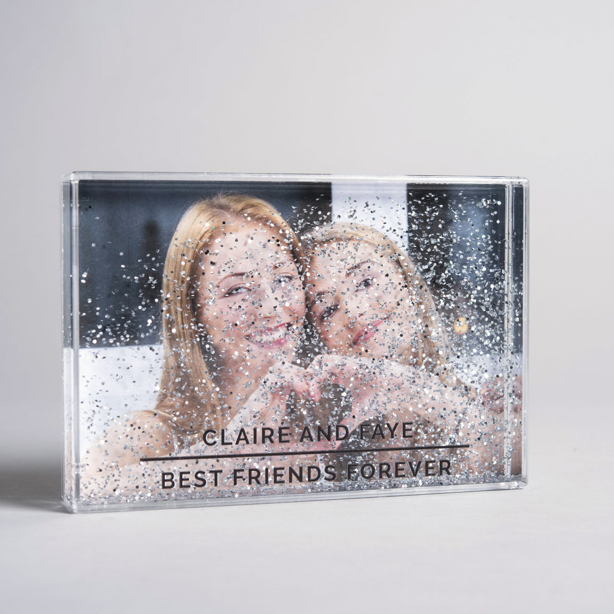 Personalised Glitter Shaker Photo Frame - Any Message