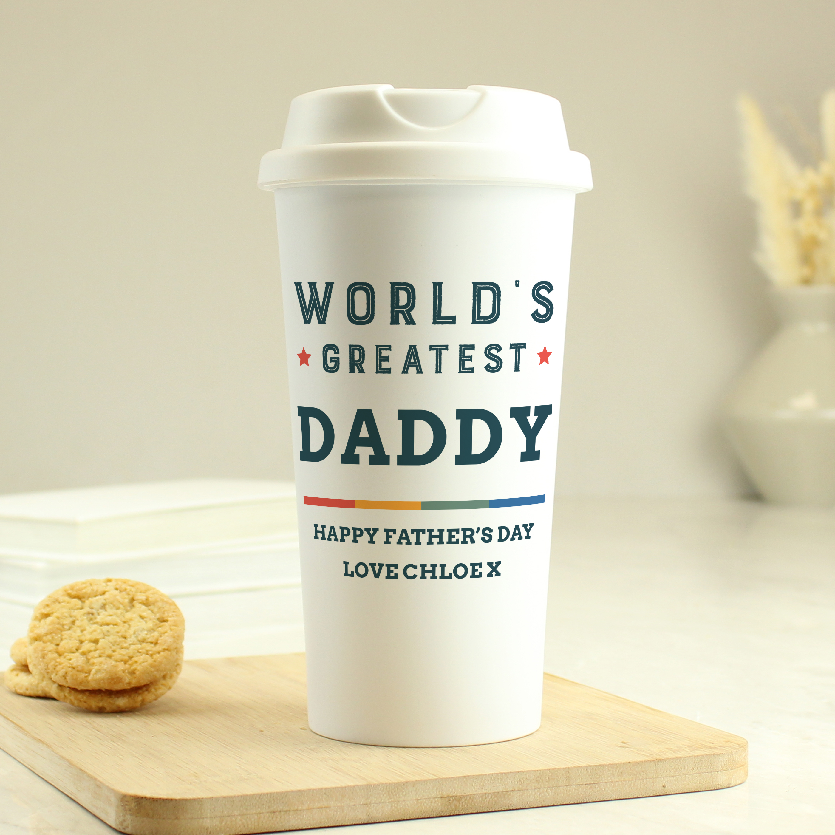 Personalised World's Greatest Insulated Reusable Eco Travel Cup