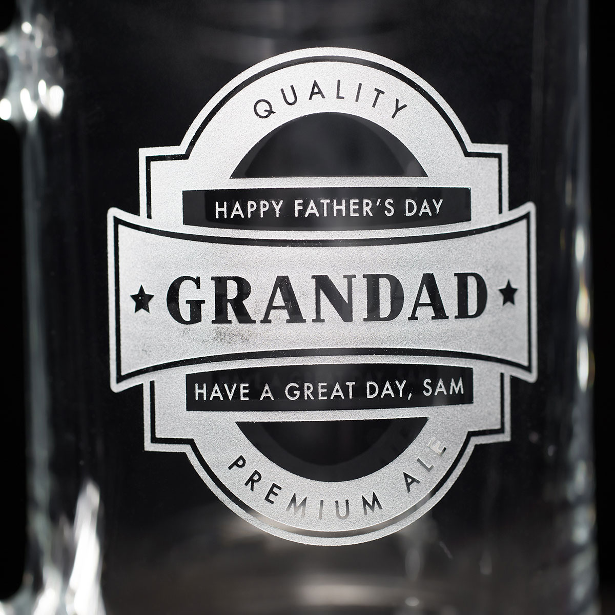 Personalised Pint Tankard - Father's Day Premium Ale - For Grandad