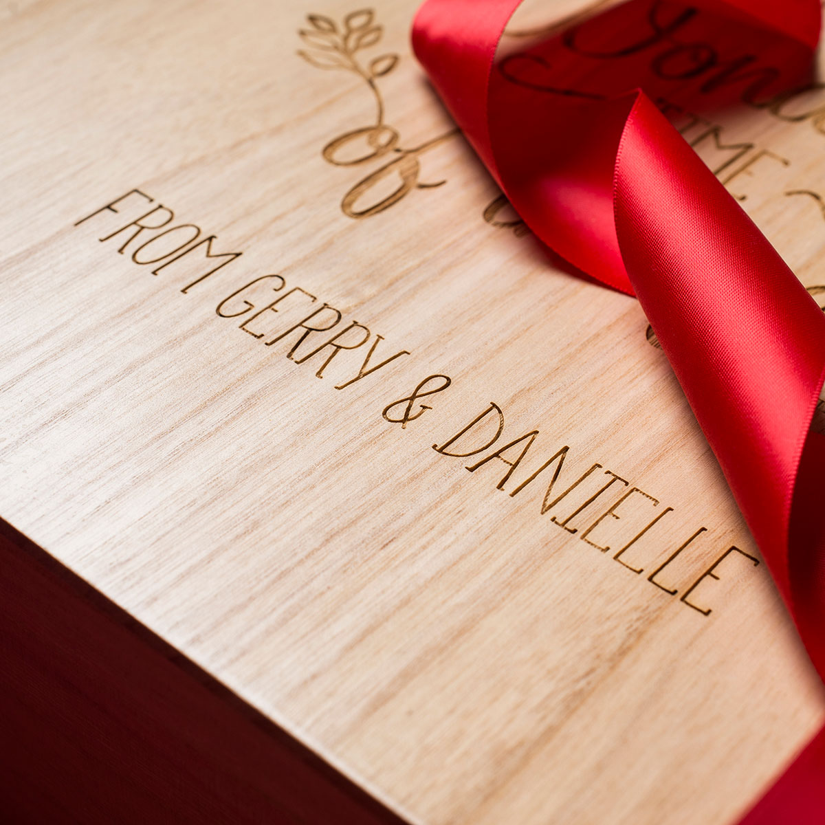 Personalised 3 Bottle Luxury Wooden Wine Box - It's Most Wonderful Time Of The Year
