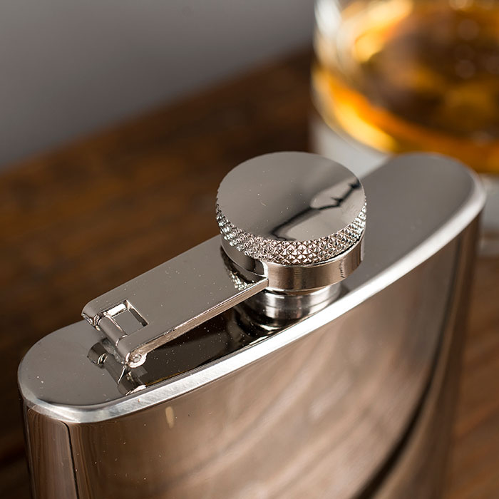Engraved Stainless Steel Hip Flask - Initials And Name