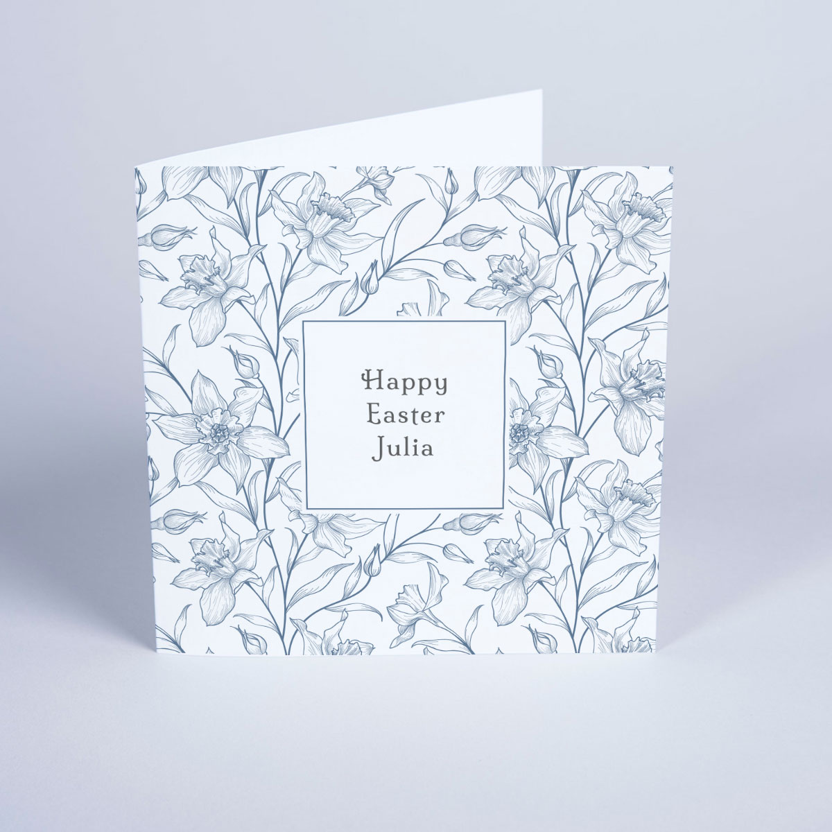 Personalised Card - Blue Daffodils