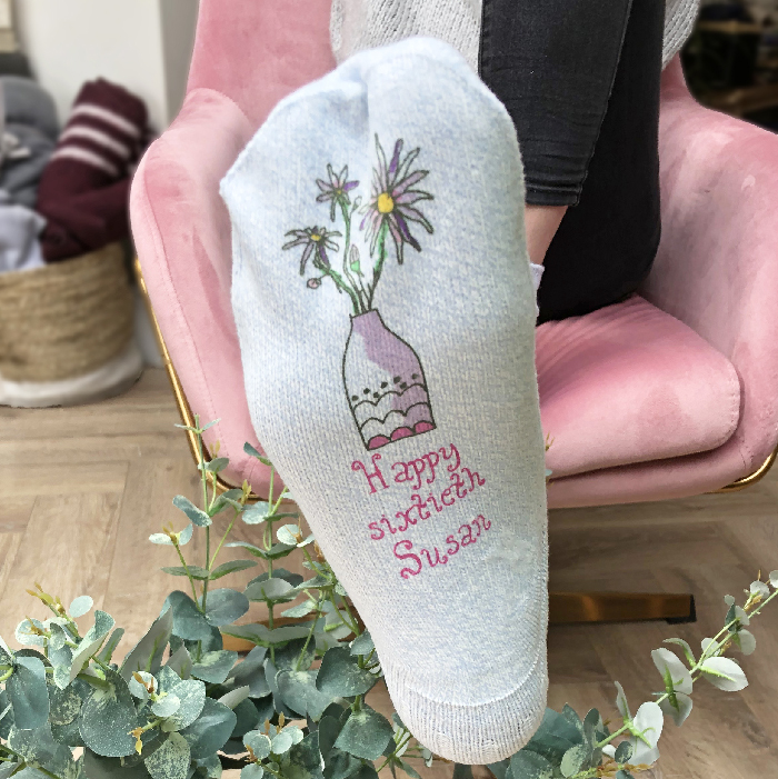 Personalised Socks - Birth Flower Birthday